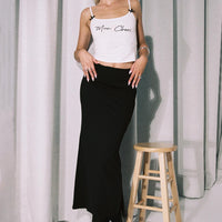 Karley Low Waist Maxi Skirt Black