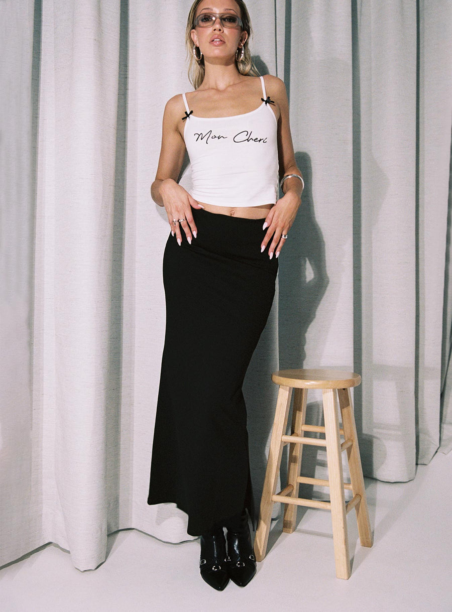 Karley Low Waist Maxi Skirt Black