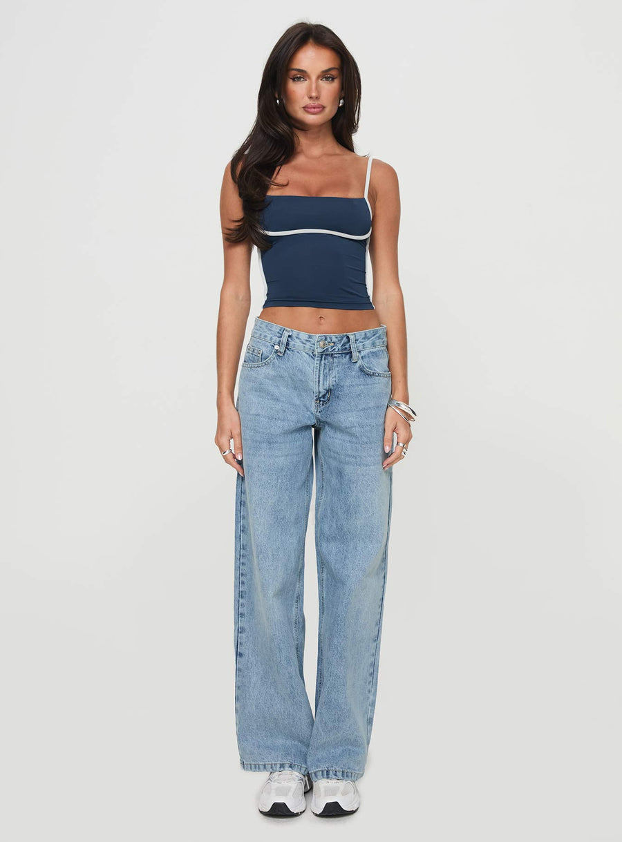 Serenitia Mid Rise Straight Leg Jeans Light Wash Tall