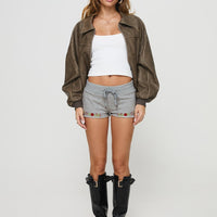 Carra Short Grey Marle