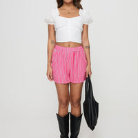 Miragea Shorts Hot Pink Stripe