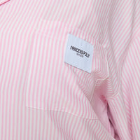 Early Riser Sleep Shorts Pink Stripe Curve