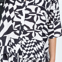 Merve Checkerboard Set Black / White