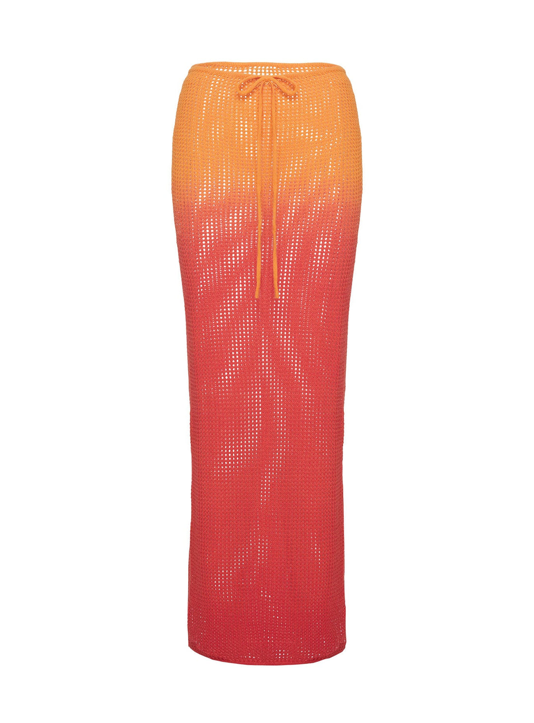 Auralia Knit Maxi Skirt Orange
