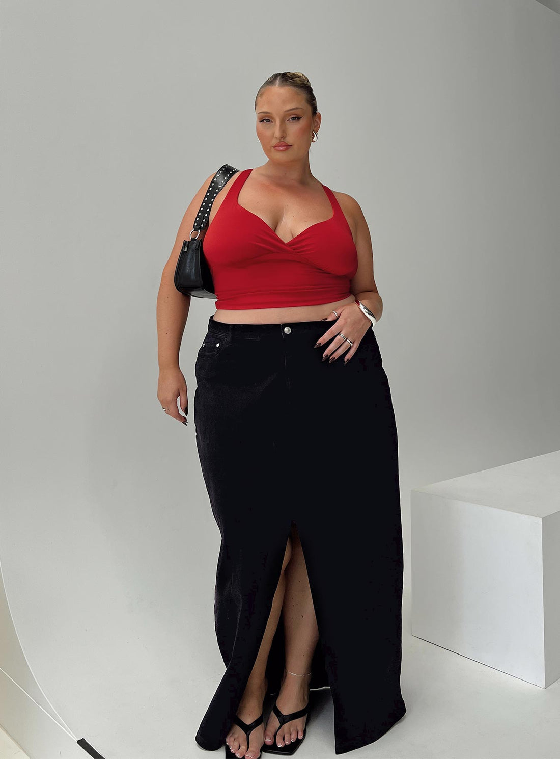 Batkins Maxi Skirt Black Curve