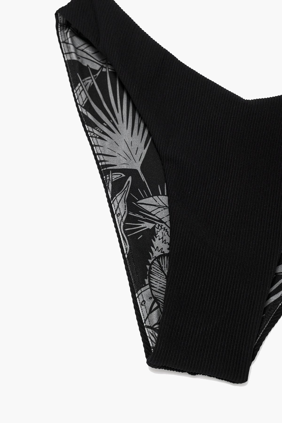 Sunshine Scoop Ultra Cheeky Bikini Bottom - Black Rib