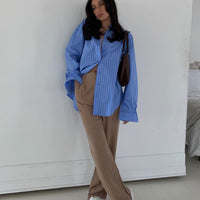 Brenda Linen Blend Pants Beige