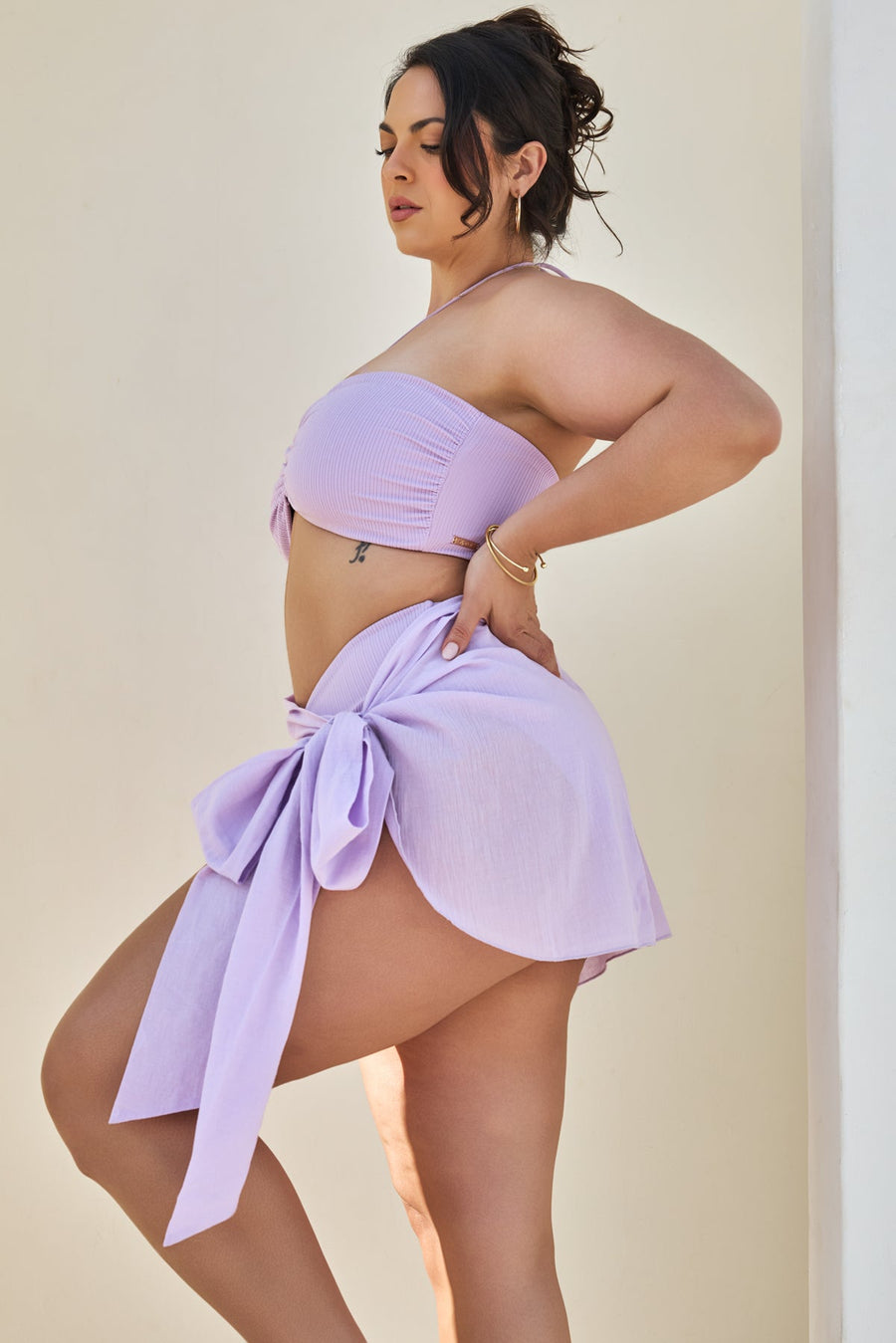 Minimoon Short Sarong - Lilac
