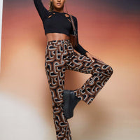 Motel Zoven Trouser Tonal Interlink Black