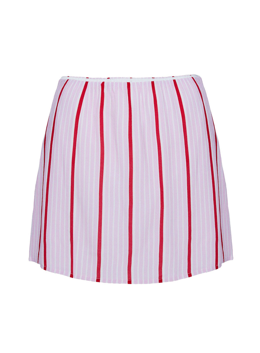Caraliia Mini Skirt Pink / Red Stripe