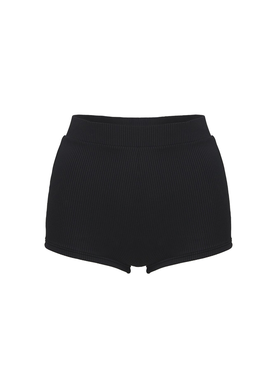 Ezrah Ribbed Shorts Black