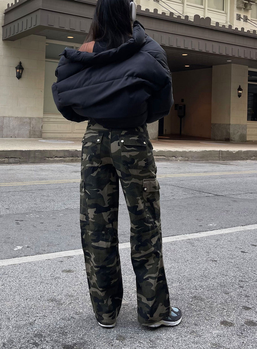 Fallout Mid Rise Cargo Pants Camouflage