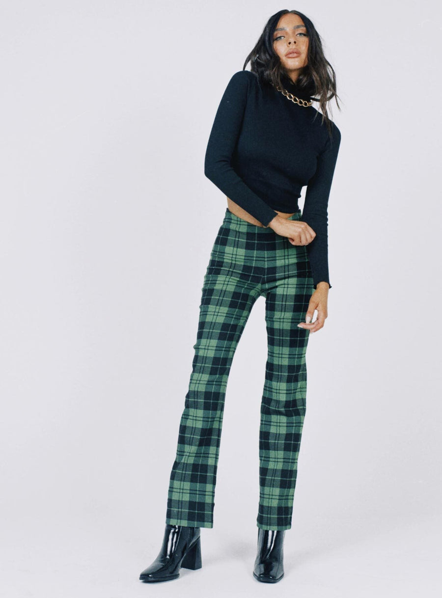 Zara Pant Green Check