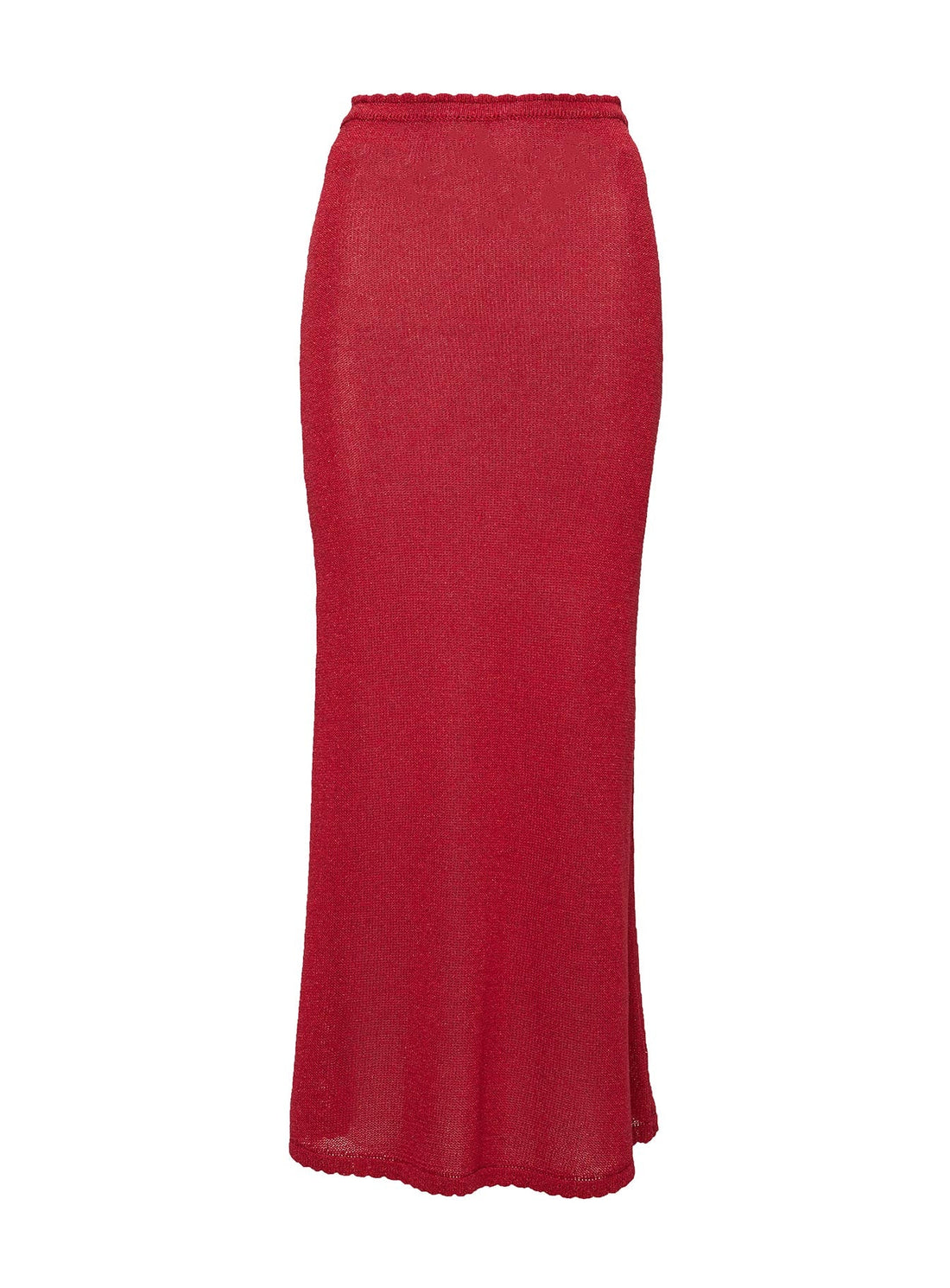 Hugs & Kisses Knit Maxi Skirt Red Curve