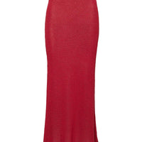 Hugs & Kisses Knit Maxi Skirt Red Curve