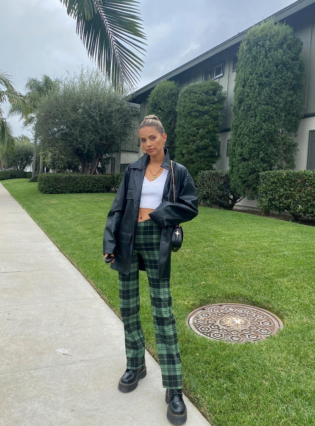 Zara Pant Green Check