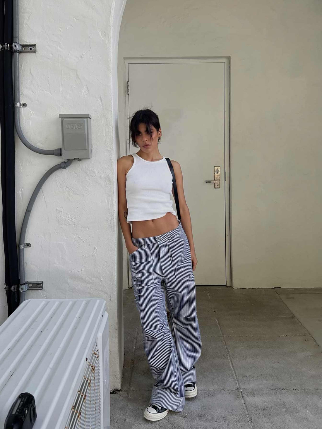 Miami Vice Pants Navy Pinstripe