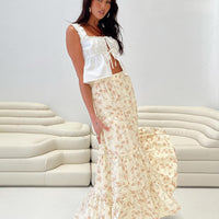 Miriah Maxi Skirt Cream Floral