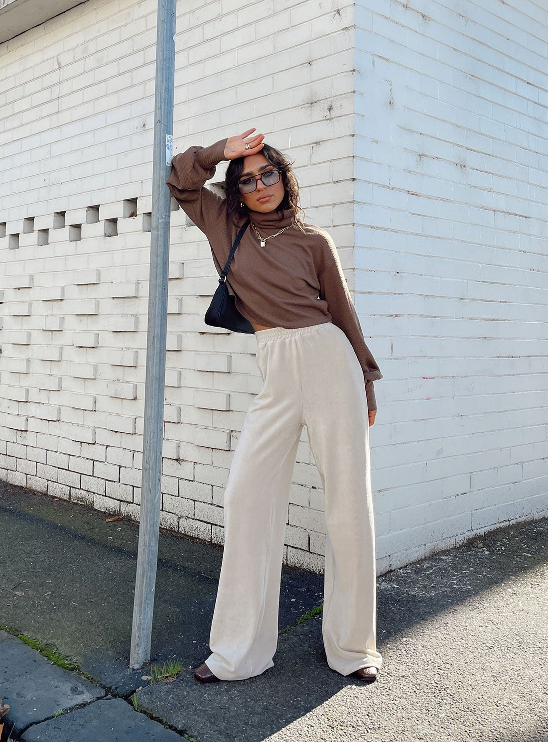 Motel Obeli Trouser Rib Cream