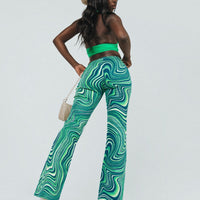 Motel Coban Trouser 70s Ripple Green