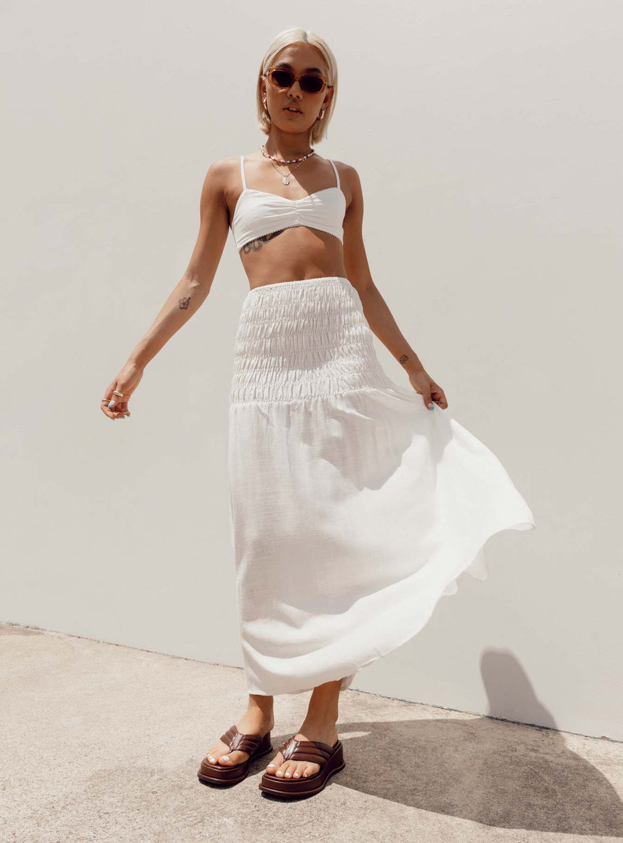 Porto Maxi Skirt White