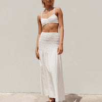 Porto Maxi Skirt White
