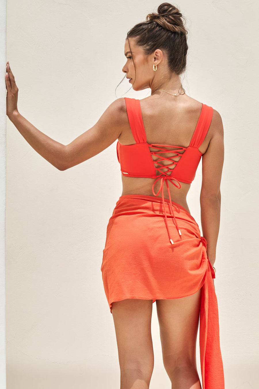 Minimoon Short Sarong - Poppy