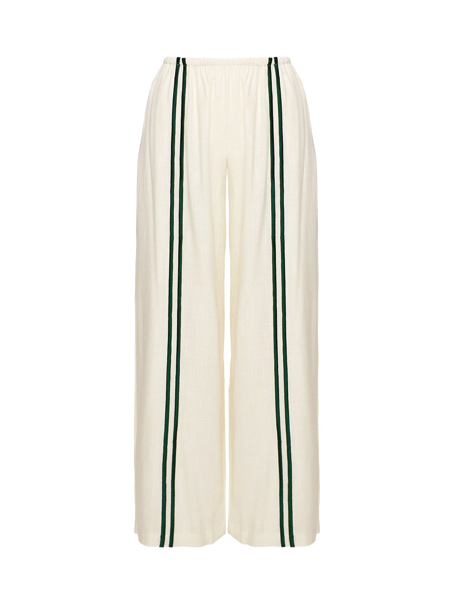 Telling Lies Pants White / Green