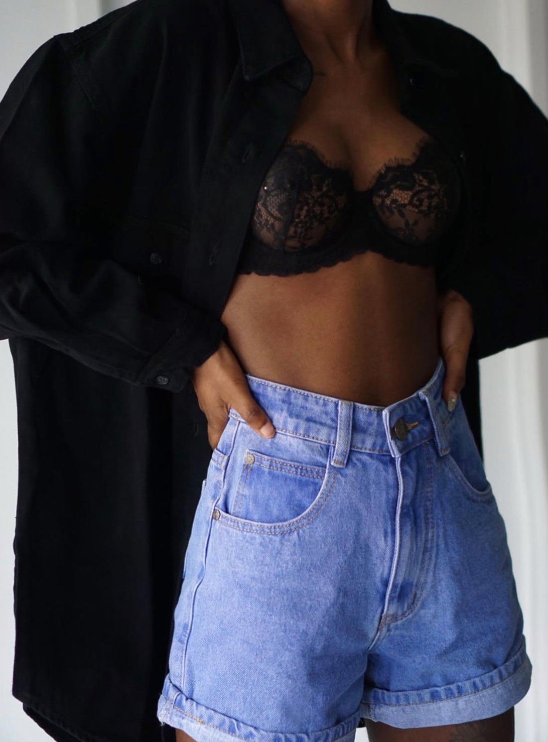 The Swalla Shorts Blue Denim