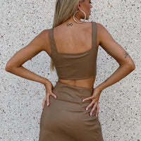 Martha Mini Skirt Brown