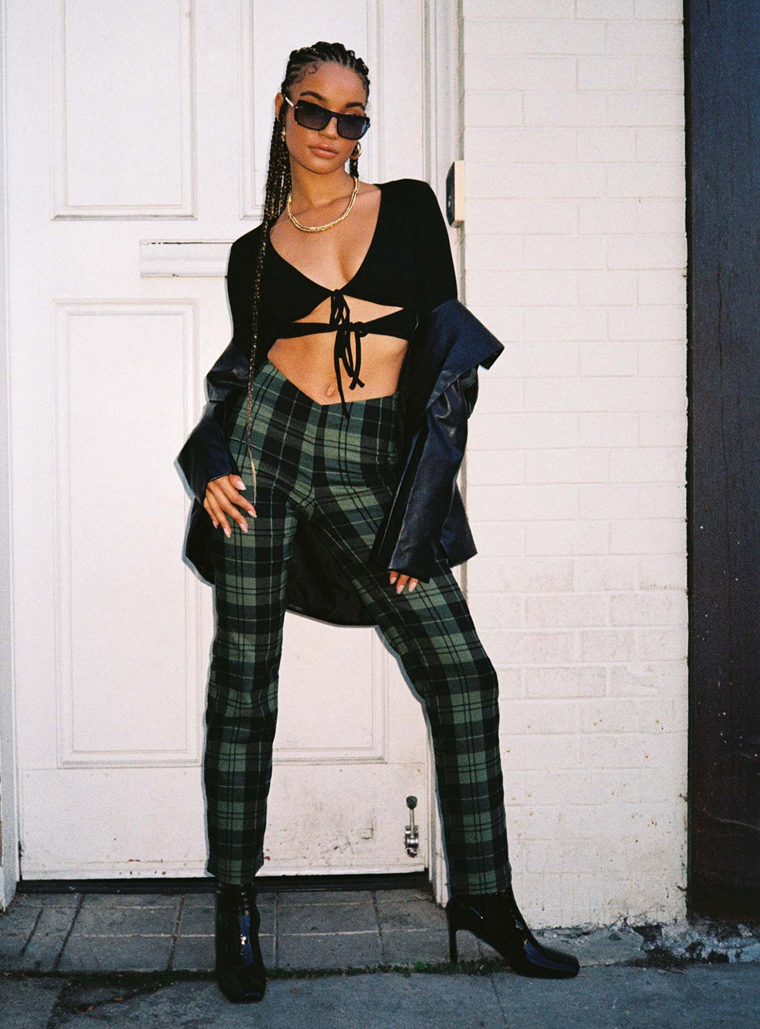 Zara Pant Green Check