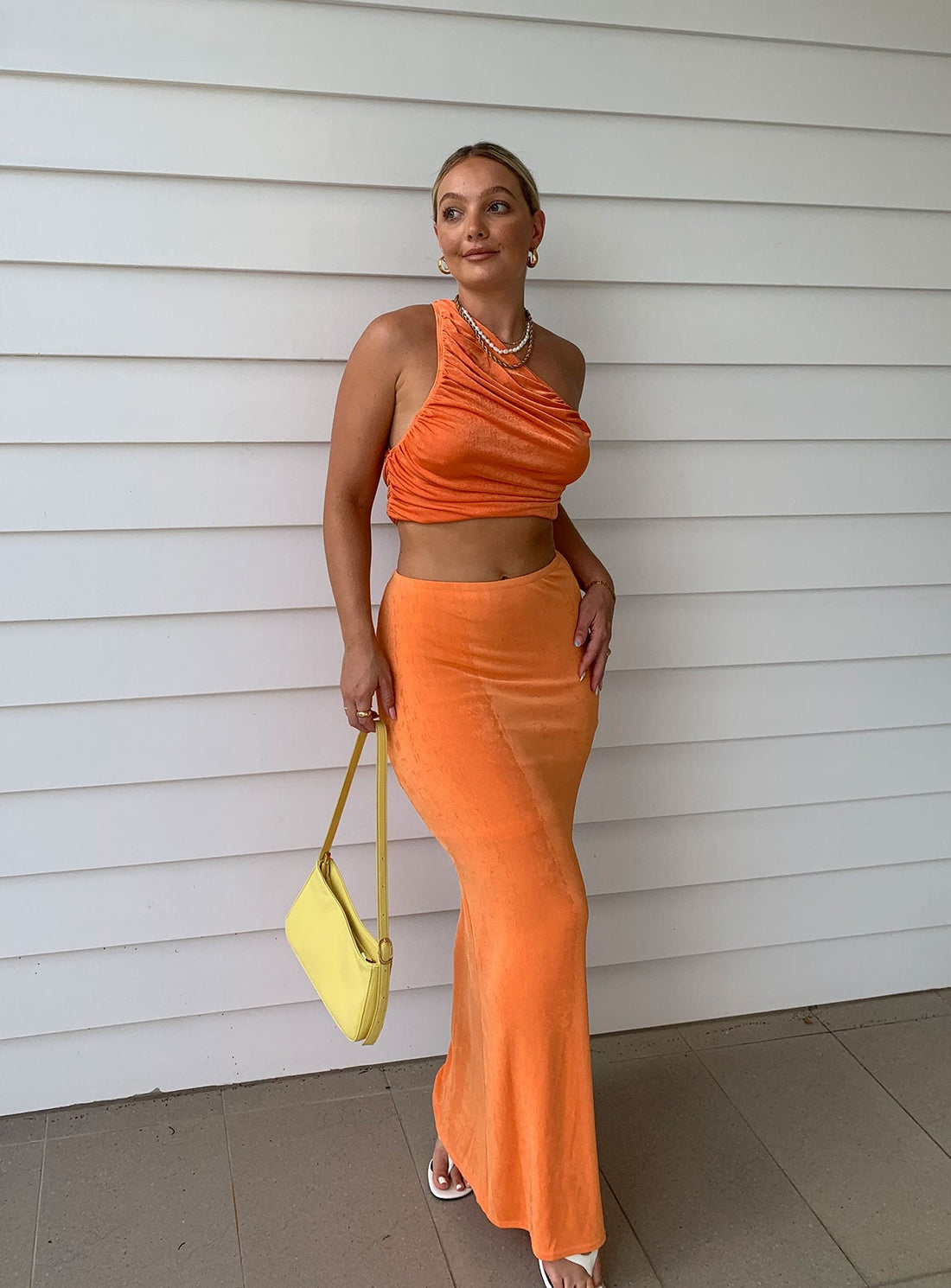 Harriette Maxi Skirt Orange
