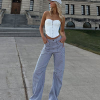 Miami Vice Pants Navy Pinstripe